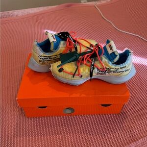 Off-White Yellow and Red Sneakers